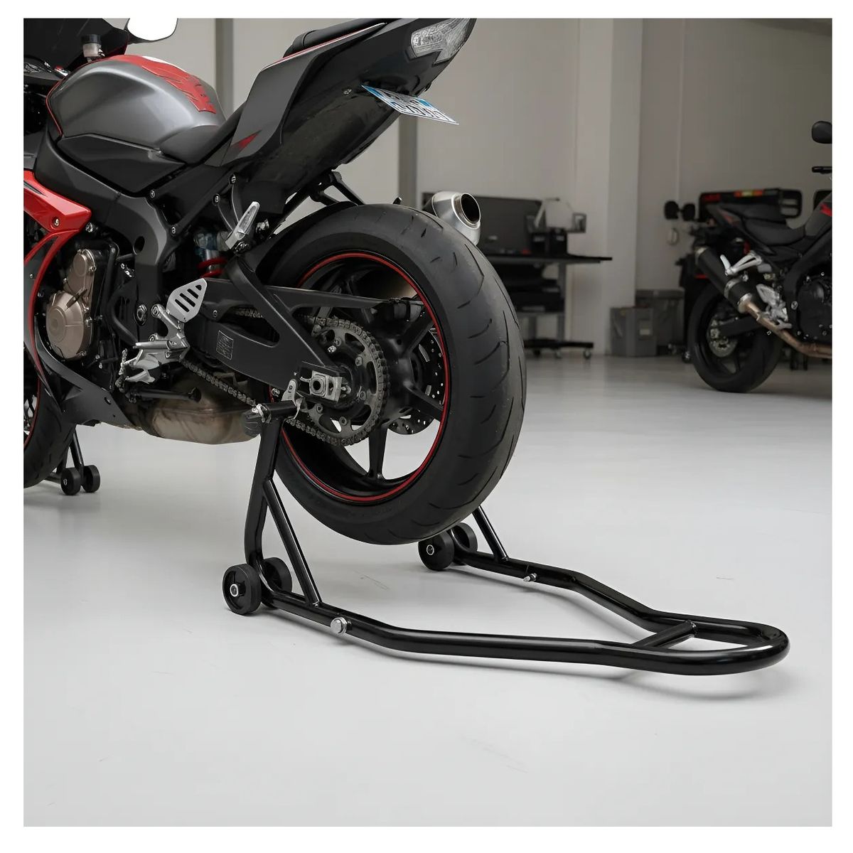 GENERICO - Caballete Elevador Trasero Universal Para Moto Con Ruedas