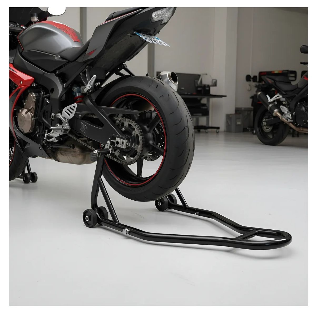 GENERICO - Caballete Elevador Trasero Universal Para Moto Con Ruedas