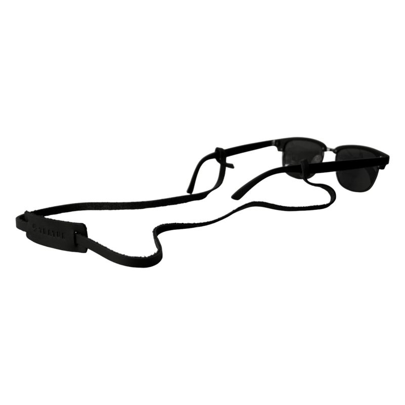 TRATUR - Strap de Lentes de Cuero Negro Tratur