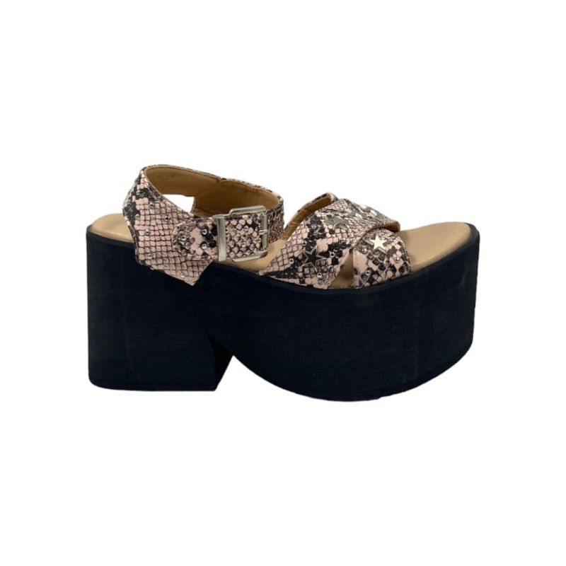 HERIEL - Sandalia Rosa Print Plataforma Mujer