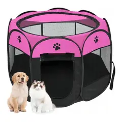 GENERICO - Corral Jaula Para Perro Gato Conejo Plegable Mascota Casa M