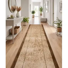 MROTTO - Alfombra Pasillo Cafe 80 cm x 2 metros ANTIDESLIZANTE Sin Terminacion