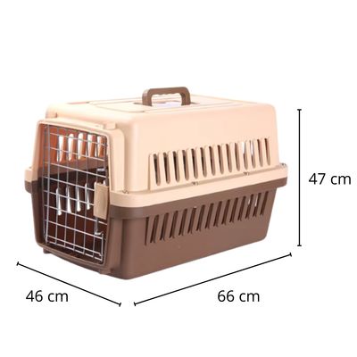 Imagen 2 del producto Jaula transportadora perros medianos 66 cm café