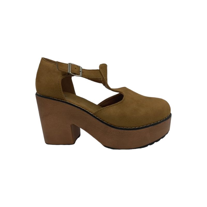 HERIEL - Zapato Café Plataforma Mujer
