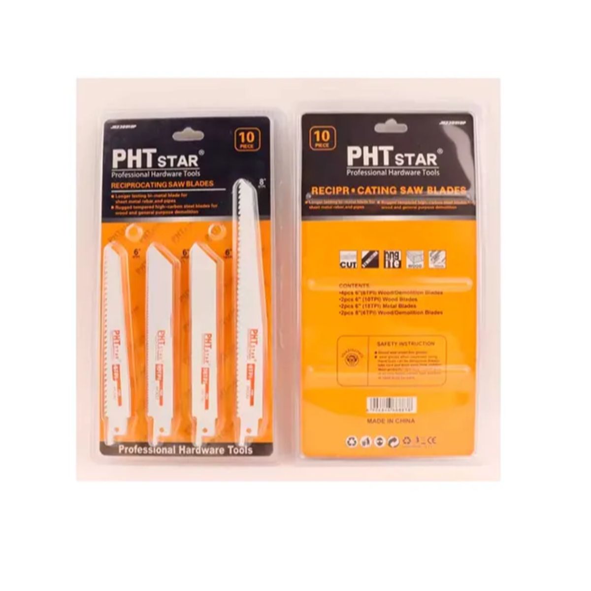 GENERICO - Juego De Hojas Para Sierra Recíproca 10 Piezas Madera Metal