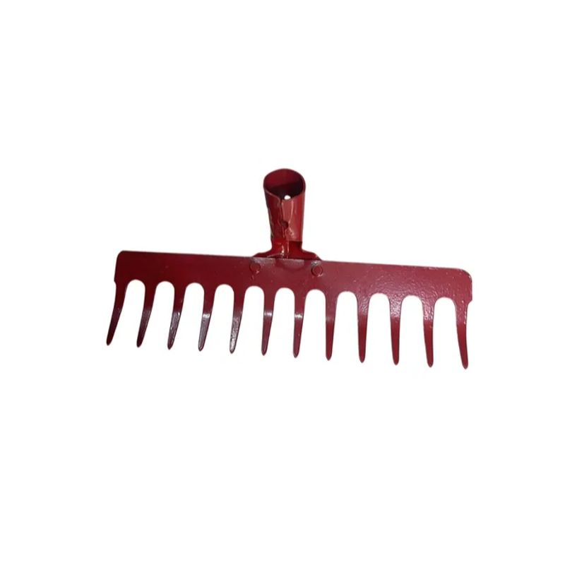 GENERICO - Rastrillo Metálico Recto 30cm 12 Dientes Para Jardinería