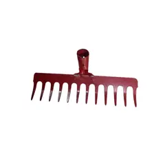 GENERICO - Rastrillo Metálico Recto 30cm 12 Dientes Para Jardinería