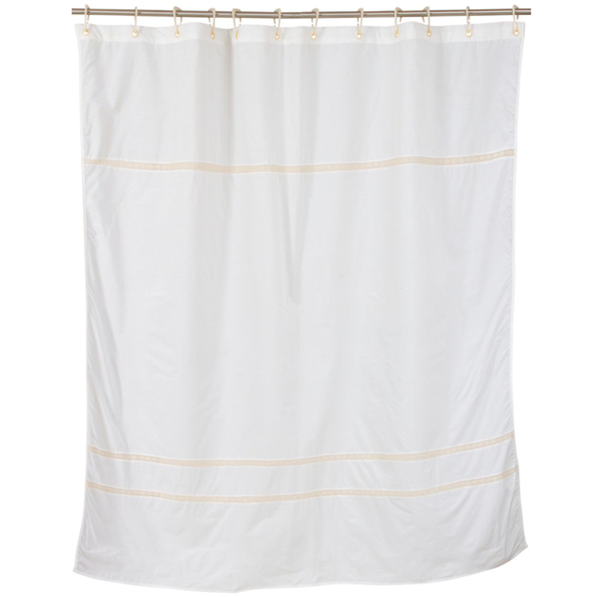 GENTILE - CORTINA DE BAÑO MEDIDA ESPECIAL COLOR CRUDO BOLILLO CRUDO  200X200 CMS