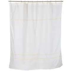 GENTILE - CORTINA DE BAÑO 2x2 M. DISEÑO PREGO COLOR CRUDO