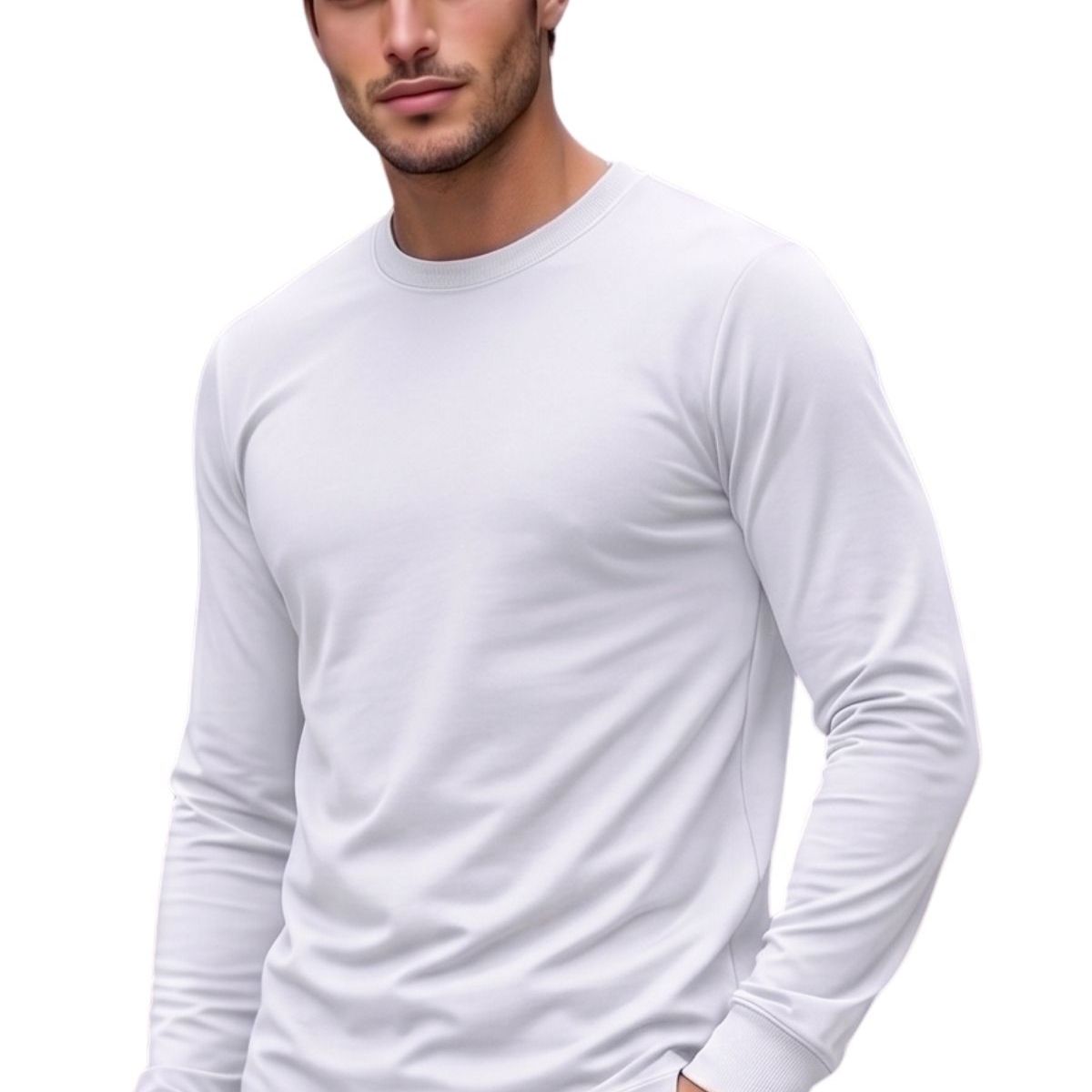LOOK SHOP - Camiseta Manga Larga Algodón Negra Gris Blanco Adulto 11