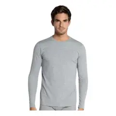 MPROPIA - Camiseta Manga Larga Algodón Negra Gris Blanco Adulto 11