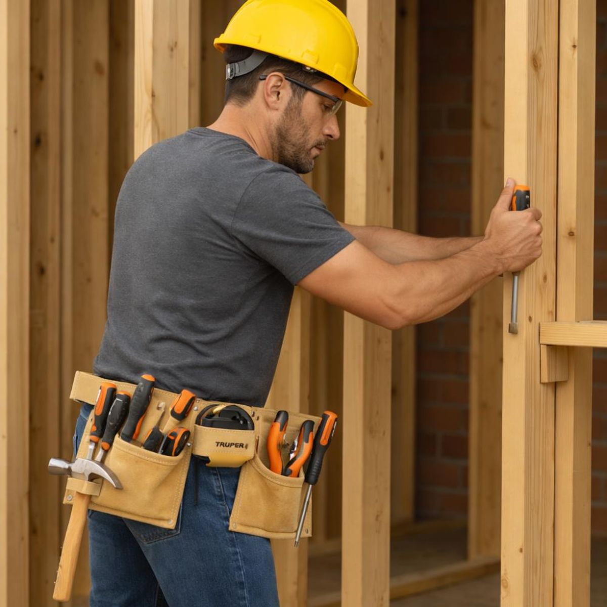 TRUPER - Coleto Porta Herramienta Carnaza C/cinturon 13 Com. Truper