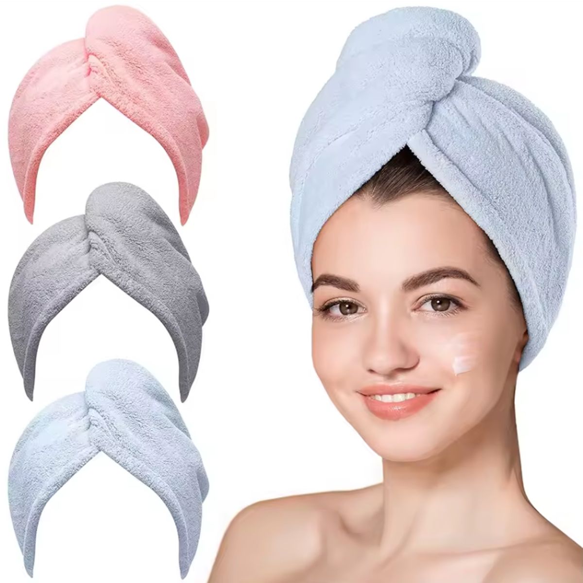 GENERICO - Toalla De Secado Para Cabello Tipo Turbante