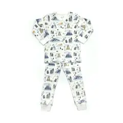 LITTLE BEE - Pijama Largo 100% Algodón Pima modelo Snow