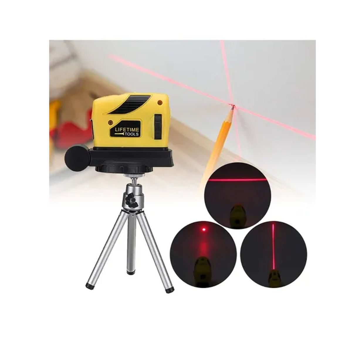 GENERICO - Mini Nivel Láser 3d Autonivelante C Trípode Lifetime Tools