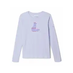 COLUMBIA - Polera Manga Larga Niña Hazeldel Hill Celeste