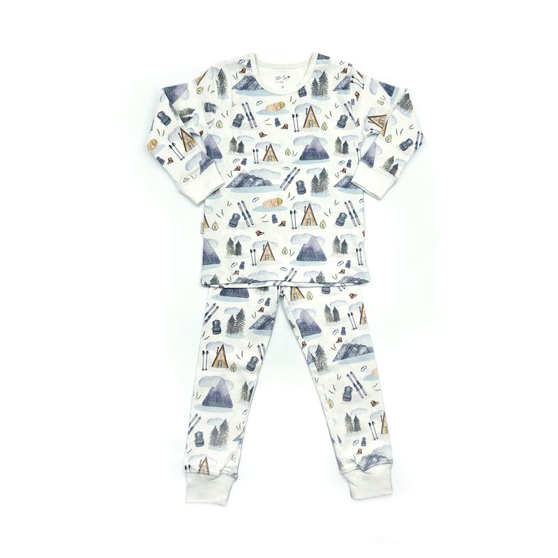 LITTLE BEE - Pijama Largo 100% Algodón Pima modelo Snow