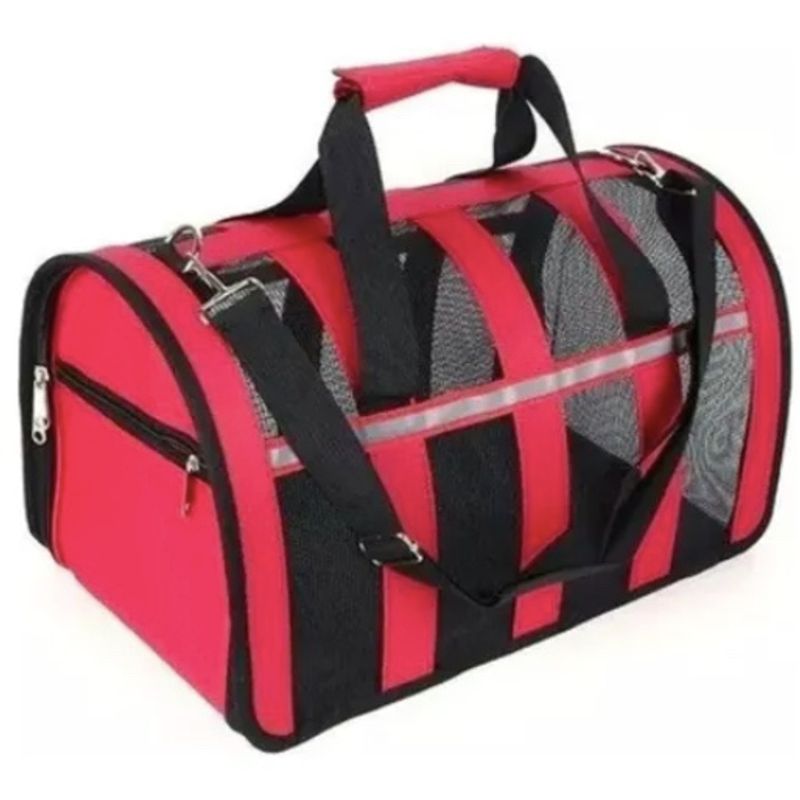 ATLAS - Bolso Transporte Mascotas Talla L Rojo