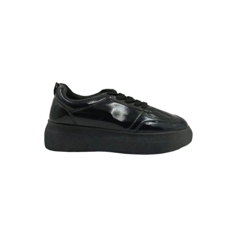 HERIEL - Zapatilla Negra Charol Mujer