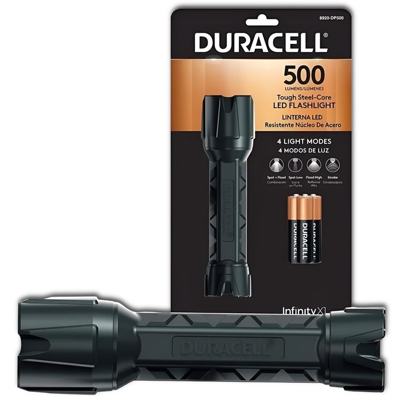 DURACELL - Linterna Duracell P-Steel Infinity X1 De 500 Lumenes Led Ipx4