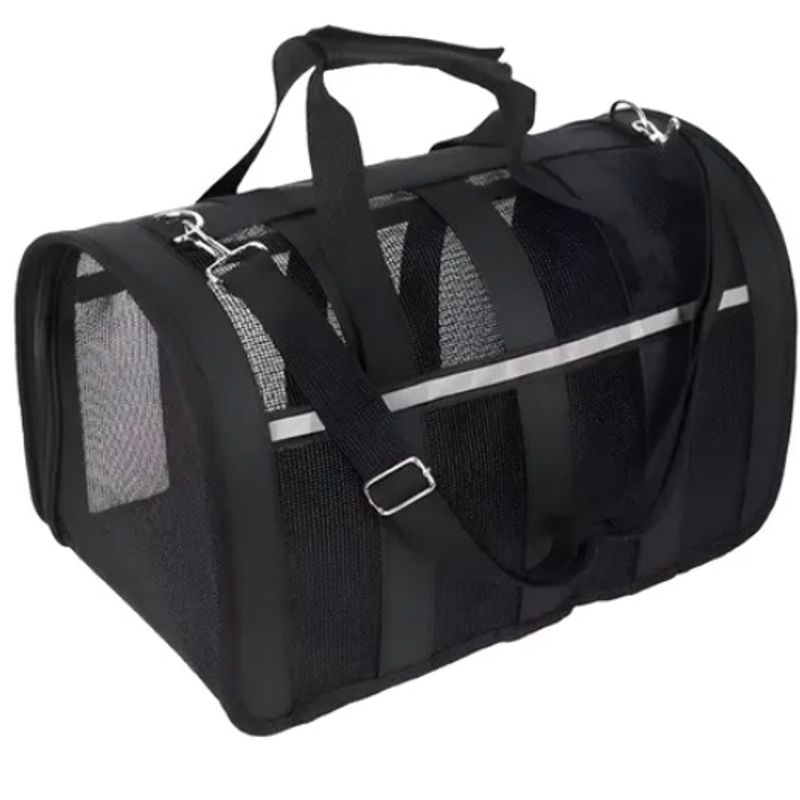 ATLAS - Bolso Transporte Mascotas Talla L Negro
