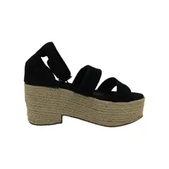 HERIEL - Sandalia Negra Plataforma Mujer