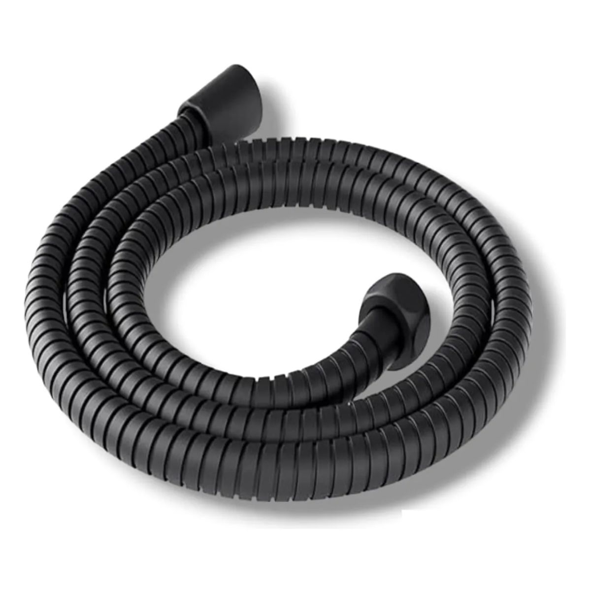 GENERICO - Manguera Flexible Negro Mate Repuesto Ducha Extensible 175m.