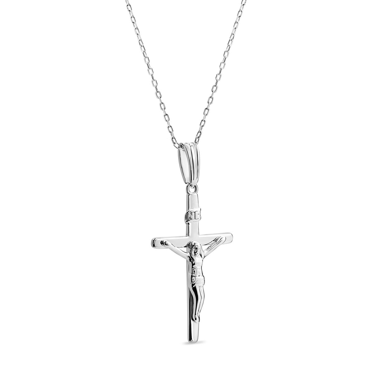 TIANA JOYAS - Collar Religioso con una Cruz de 25mm de Plata 925