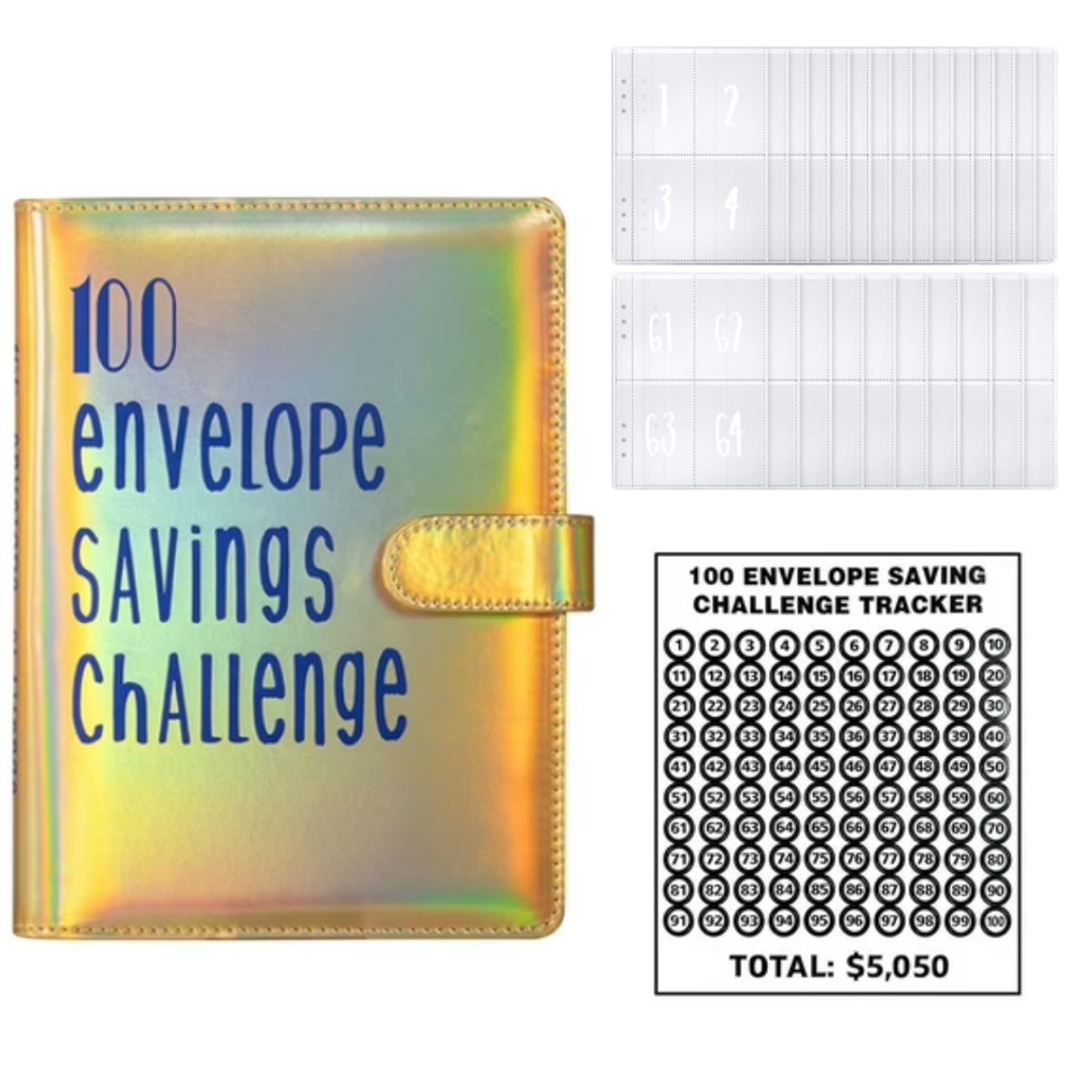 GENERICO - Carpeta Ahorro Dinero Organizadora 100 Sobres