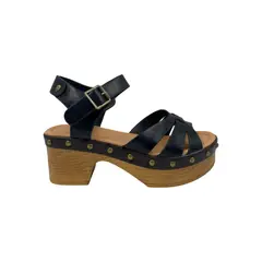 HERIEL - Sandalia Negra Plataforma Mujer