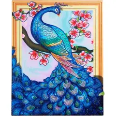GENERICO - Bordado Pintura Diamante Pavo Real 30x40