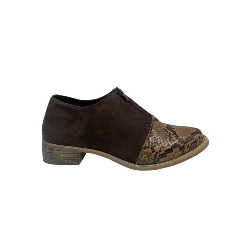 HERIEL - Zapato Café Taco Bajo Mujer