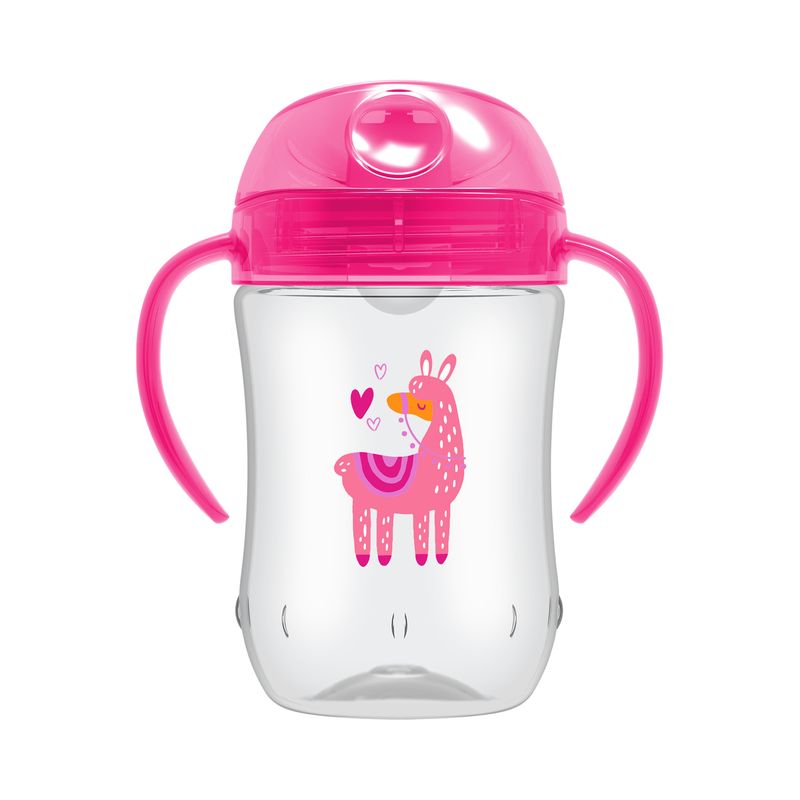 DR BROWN'S - Vaso Con Asas Y Boquilla Blanda 270ml 9m+ Dr Brown´s Rosa