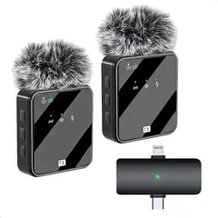 GENERICO - Micrófono Inalámbrico Dual Micrófono Lavalier Inalámbrico