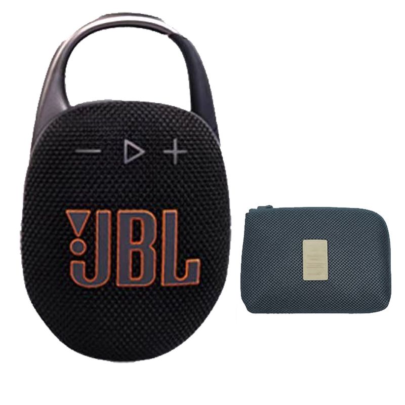 JBL - Parlante Bluetooth JBL CLIP 5 BLUAM-Negro Y Estuche