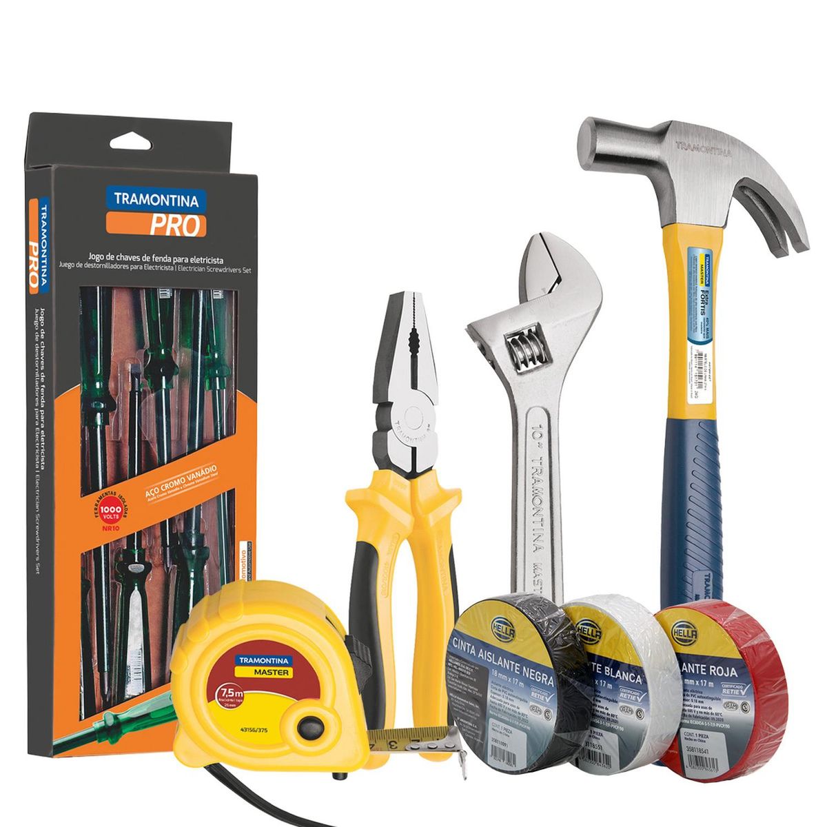 TRAMONTINA - Kit de Herramientas Instalador Electricista