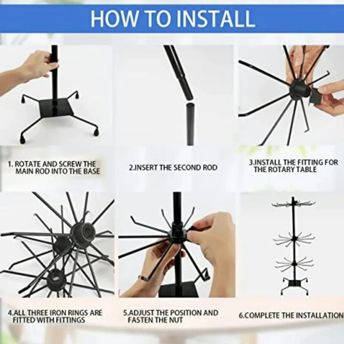 MUNDO MAGIA - Exhibidor Llavero, Accesorios, Tipo Araña 3 Niveles