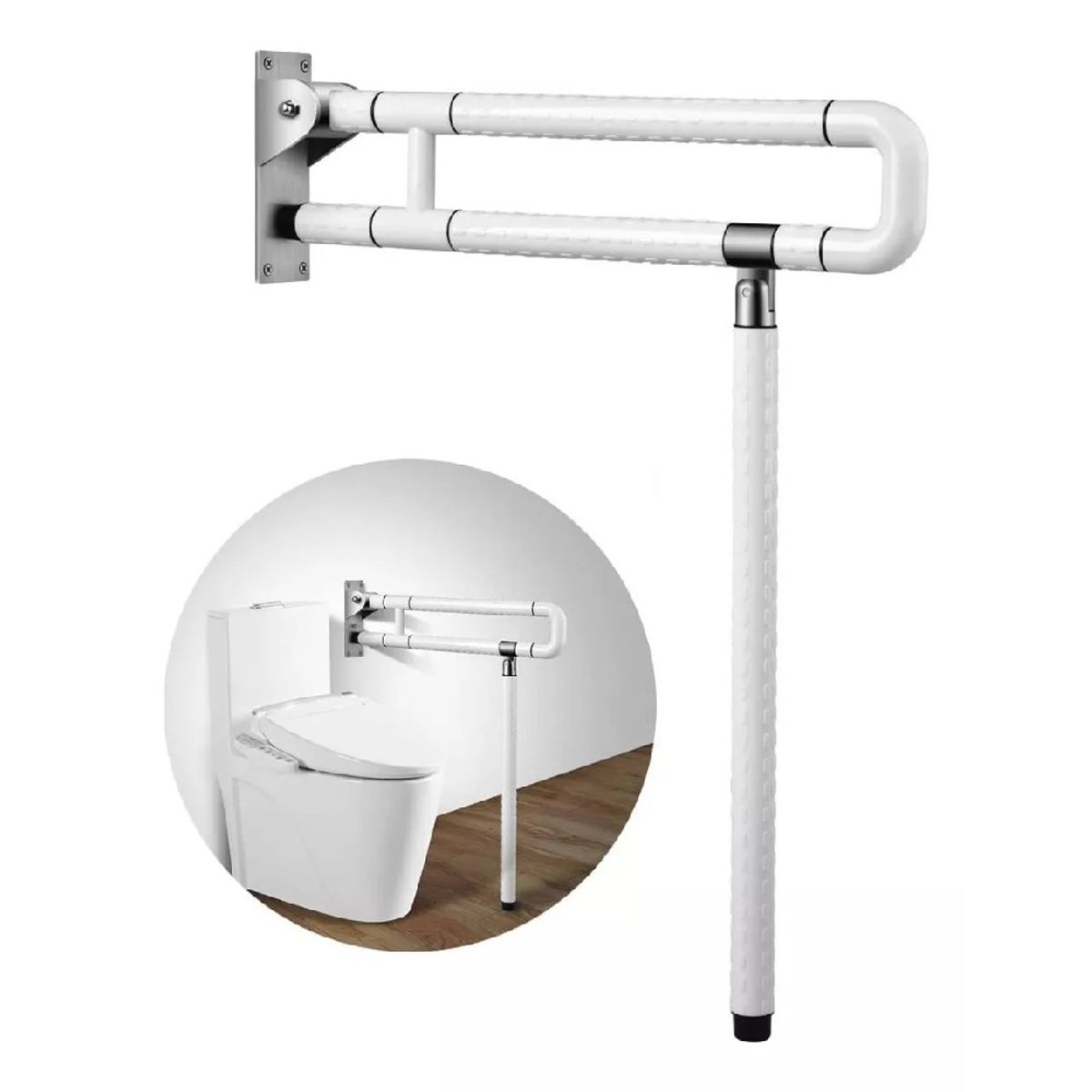 MUNDO MAGIA - 60cm Barra De Muro Piso Para Discapacitados Acero Inoxidable