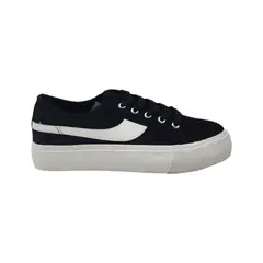 HERIEL - Zapatilla Negra Lona Baja