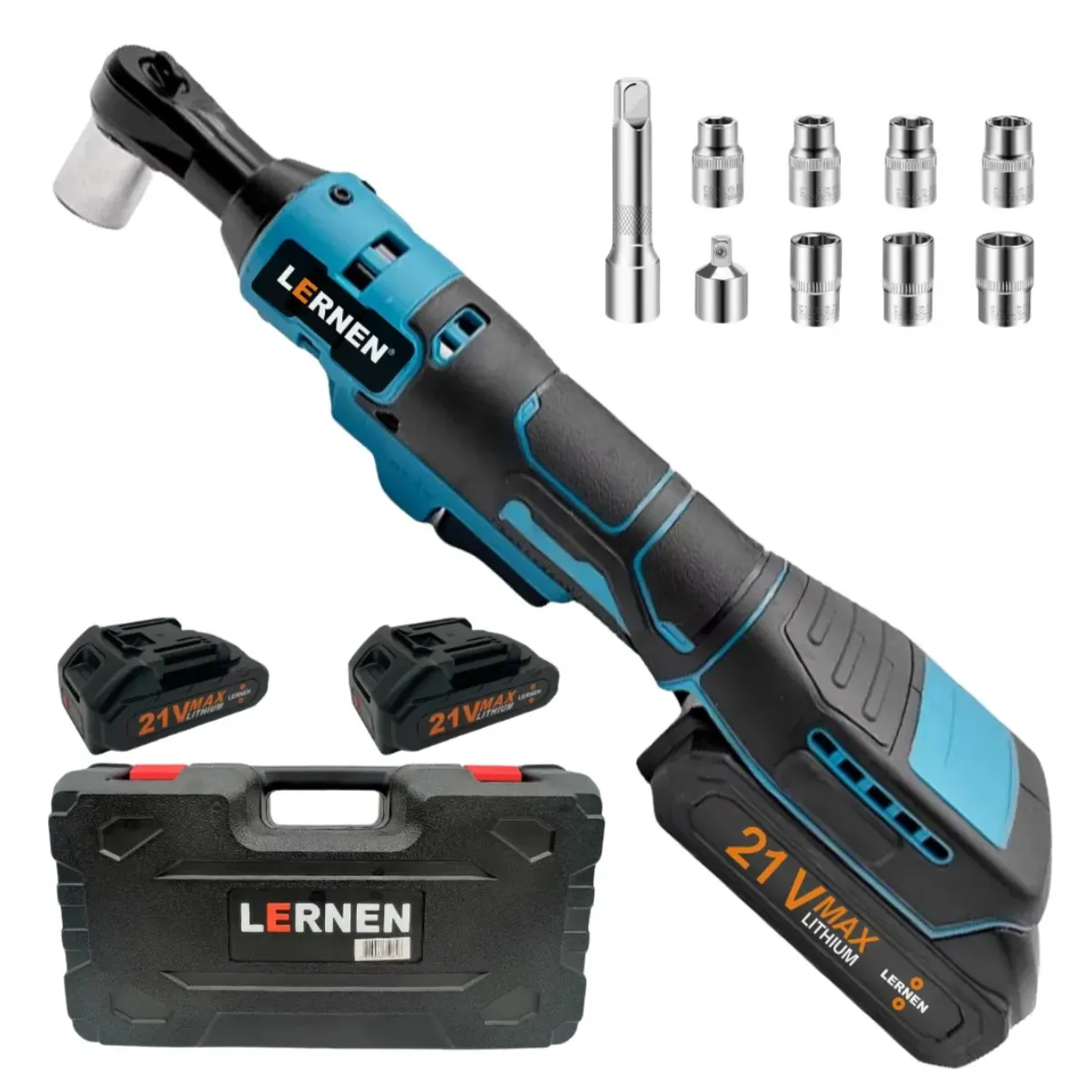 LERNEN - Llave Chicharra eléctrica Inalámbrica + 2 baterías + 6 dados