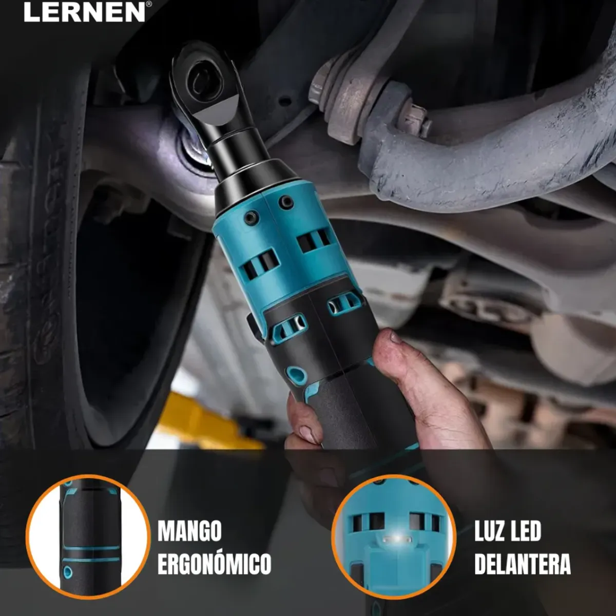 LERNEN - Llave Chicharra eléctrica Inalámbrica + 2 baterías + 6 dados