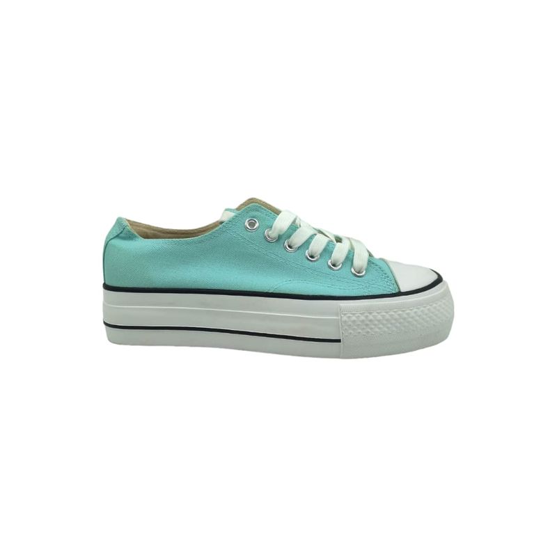 HERIEL - Zapatilla Turquesa Plataforma Mujer