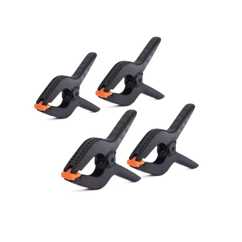 GENERICO - Set 4 Pinzas De Resorte Herramienta Carpintería Plástica 4in