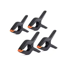 GENERICO - Set 4 Pinzas De Resorte Herramienta Carpintería Plástica 4in