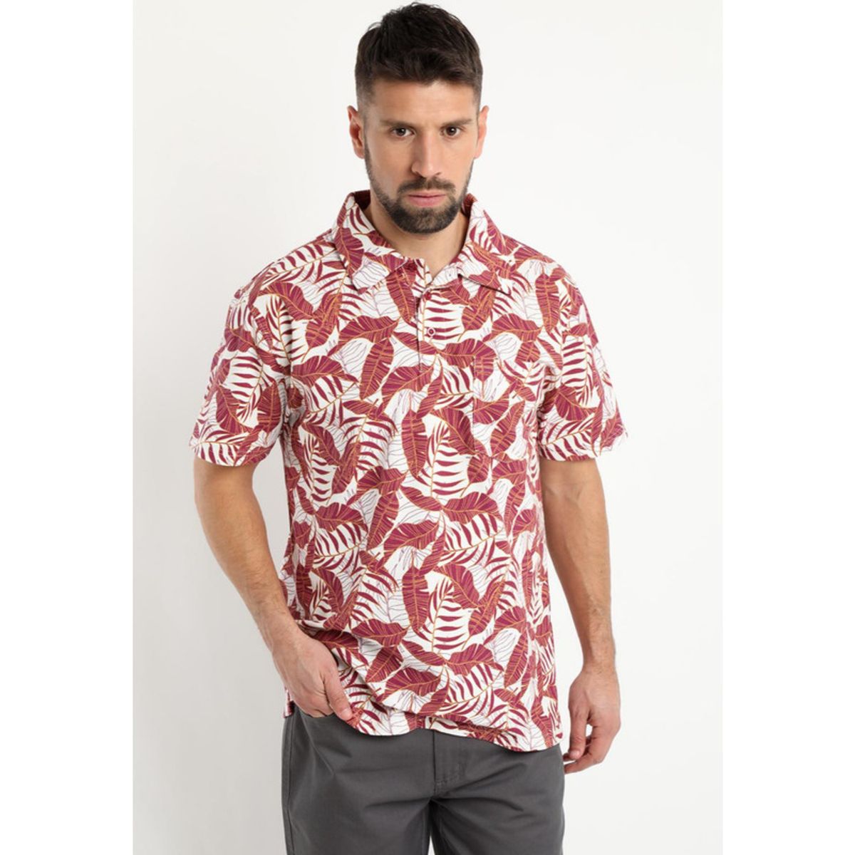 KOTTING - Polera Pique Estampada Rojo KOTTING