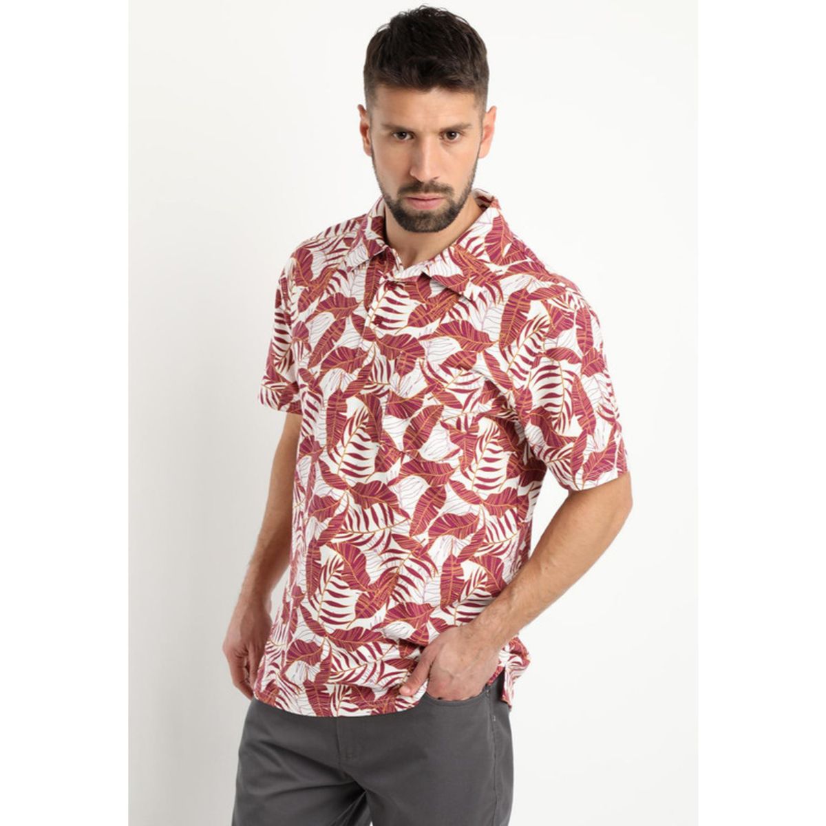KOTTING - Polera Pique Estampada Rojo KOTTING