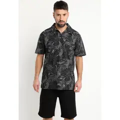 KOTTING - Polera Pique Estampada Negro