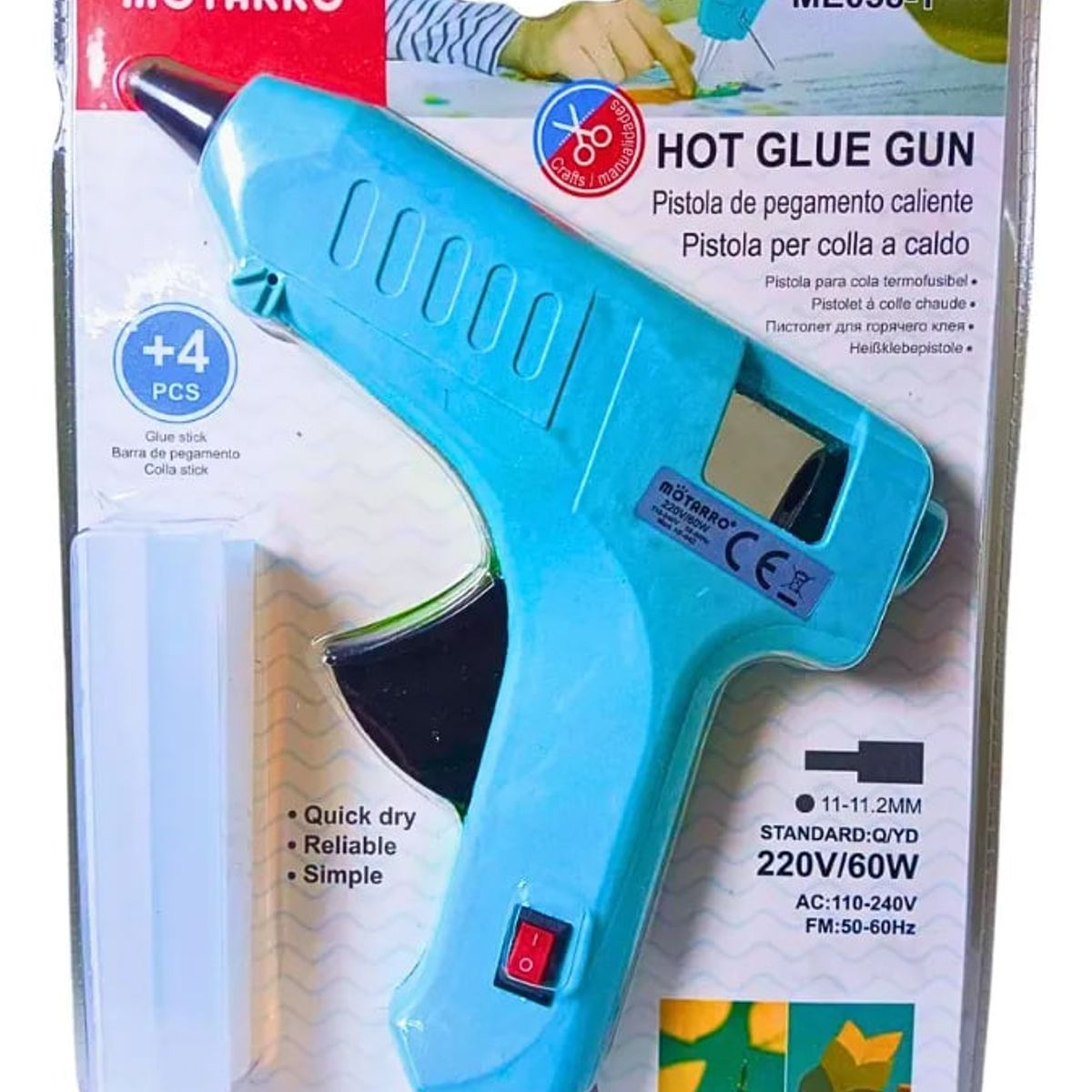 MOTARRO - Pistola De Silicona Grande De 11 mm Para Manualidades