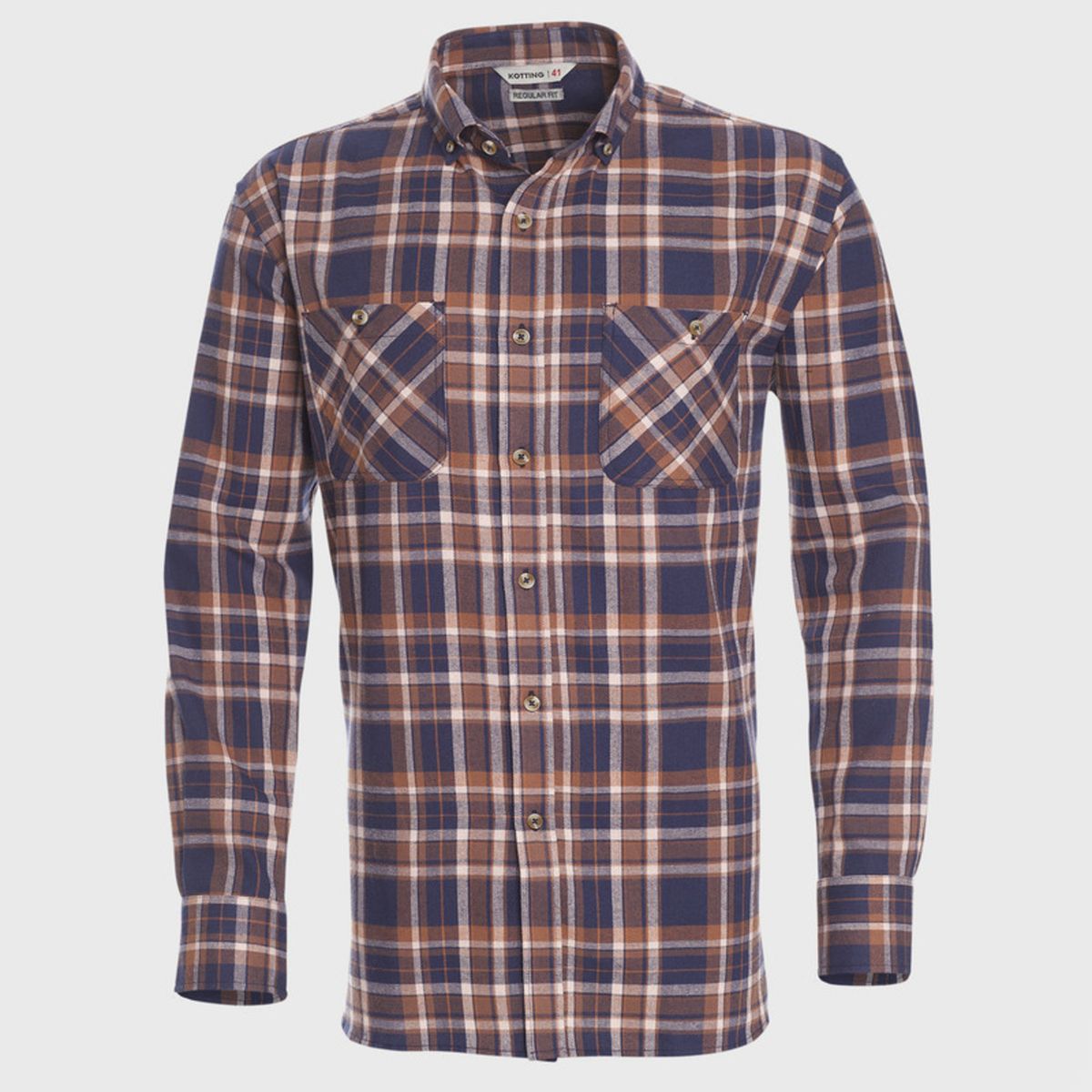 KOTTING - Camisa Manga Larga Villela Fantasia Regular Fit KOTTING