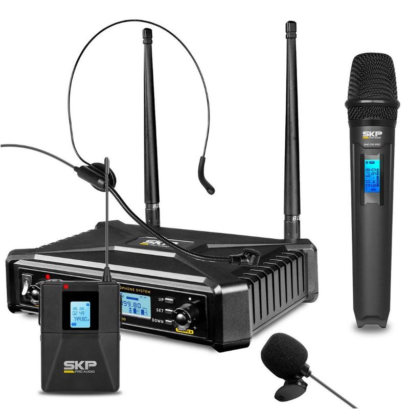 SKP - Sistema Inalambrico mano lavalier y cintillo SKP UHF 700 Pro